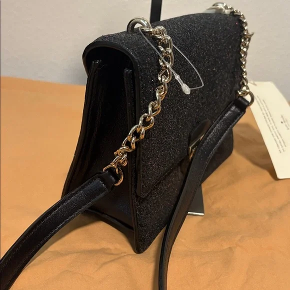 NWT Kate Spade New York Black Glitter Bag - Picture 5 of 10